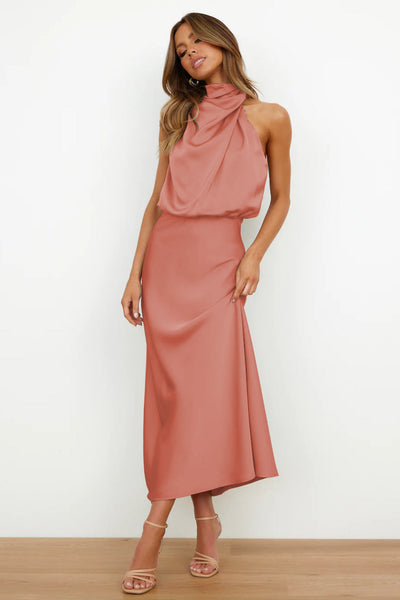 Elspeth | Long Dress With Halterneck