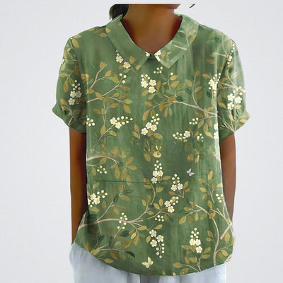 Ryvenya | Floral Linen Blouse
