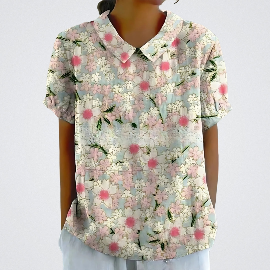 Ryvenya | Floral Linen Blouse
