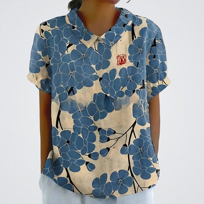 Ryvenya | Floral Linen Blouse