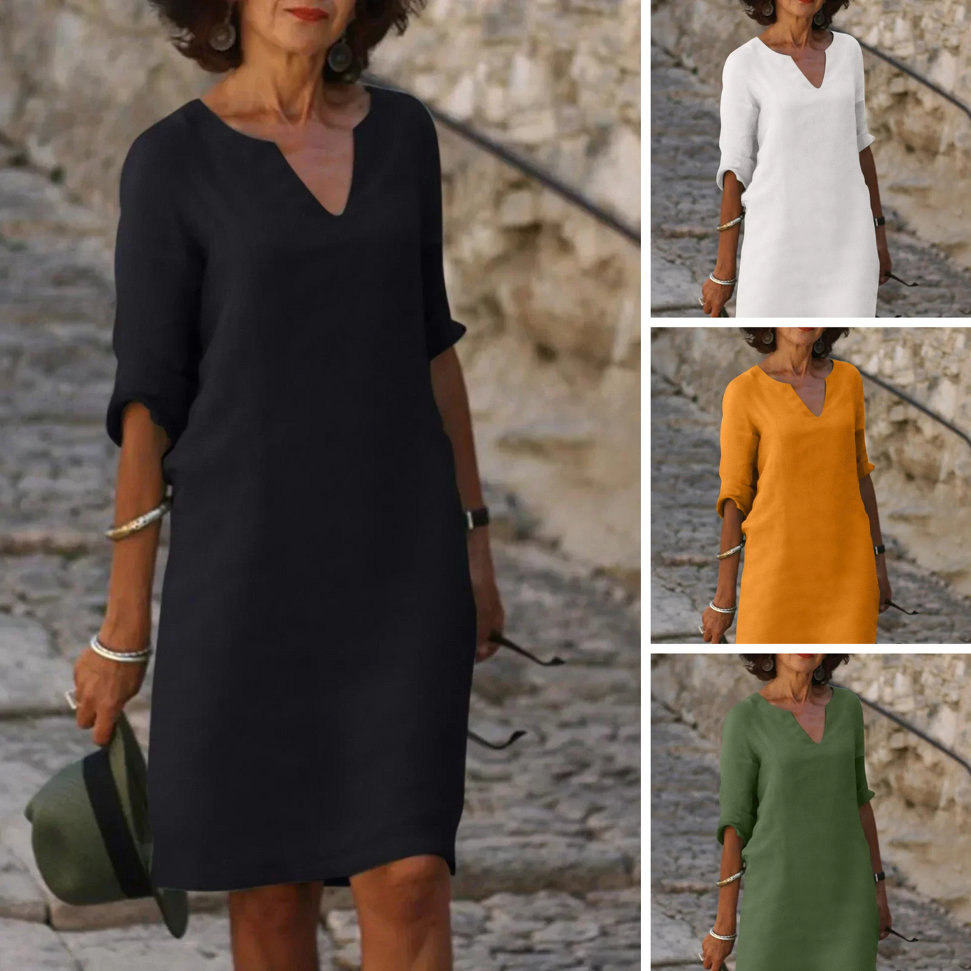 Vervain™ | Elegant Dress With V-neck