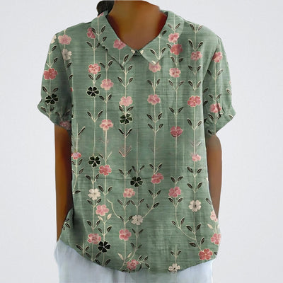 Ryvenya | Floral Linen Blouse