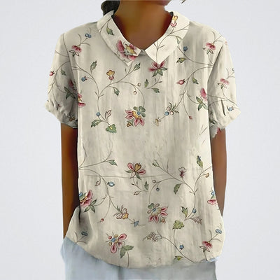 Ryvenya | Floral Linen Blouse