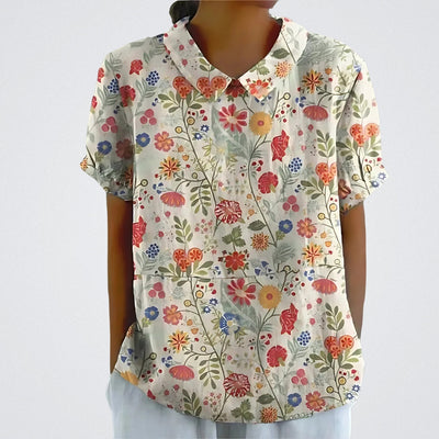 Ryvenya | Floral Linen Blouse