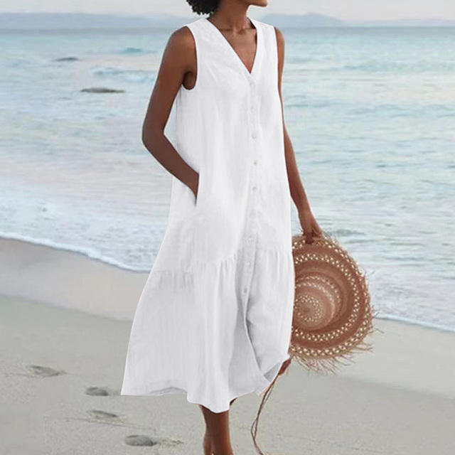 SHONESSA – SUMMER V-NECK DRESS