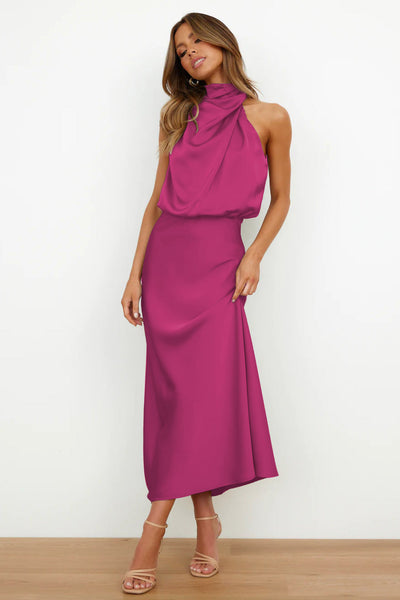 Elspeth | Long Dress With Halterneck