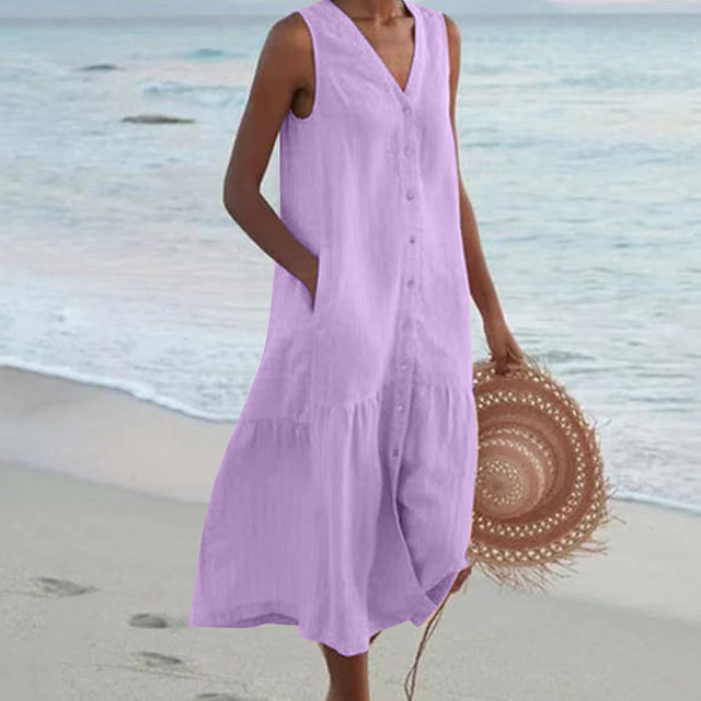 SHONESSA – SUMMER V-NECK DRESS