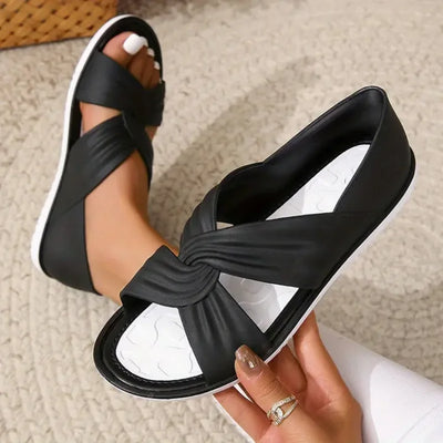 Gwess | Comfortable Sandals With Bow Design
