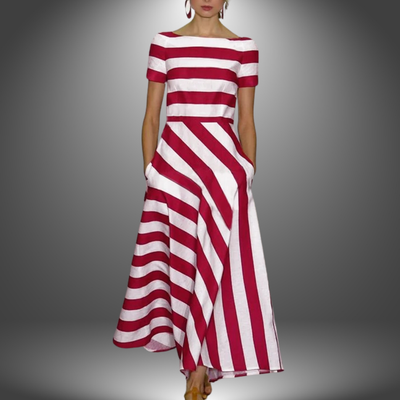 Lavitha™ | Handmade Long Striped Dress