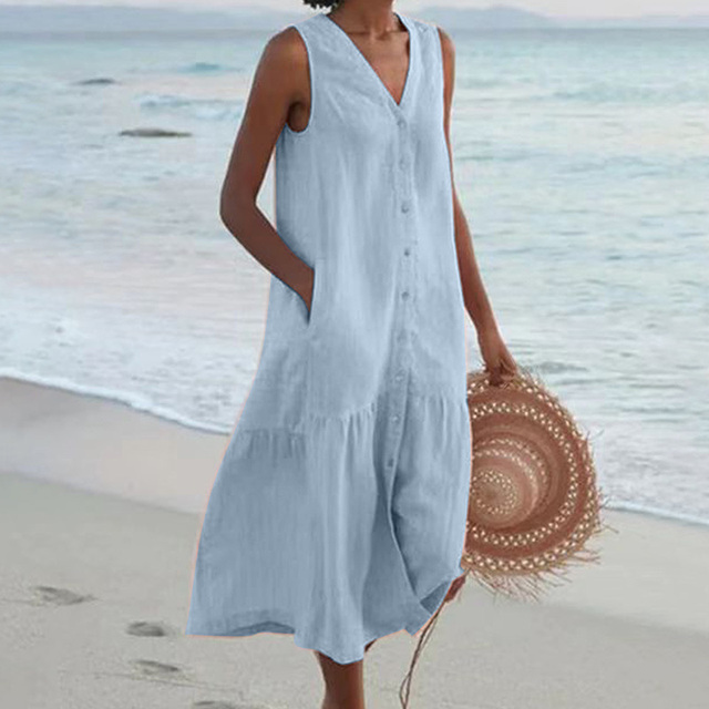 SHONESSA – SUMMER V-NECK DRESS