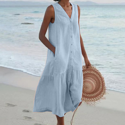 SHONESSA – SUMMER V-NECK DRESS