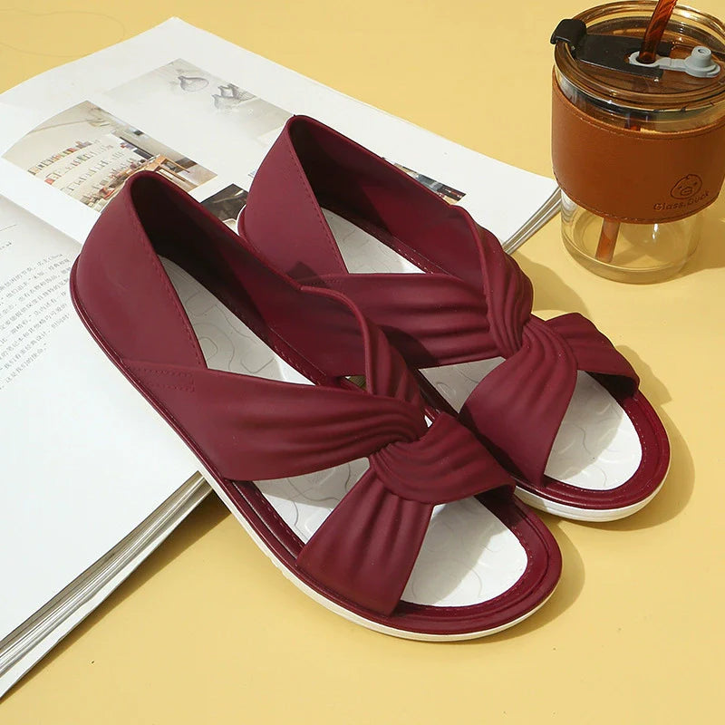 Gwess | Comfortable Sandals With Bow Design