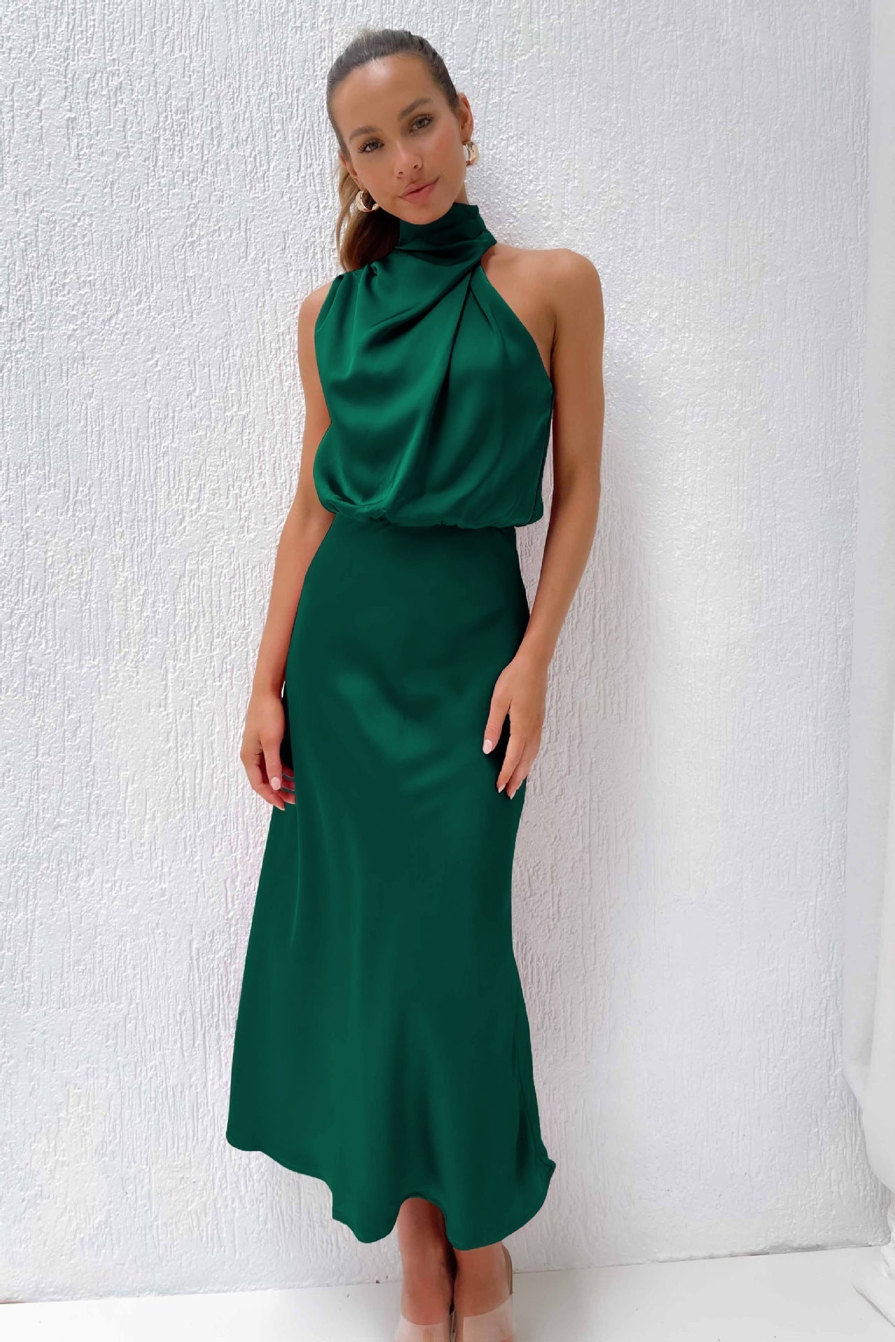 Elspeth | Long Dress With Halterneck