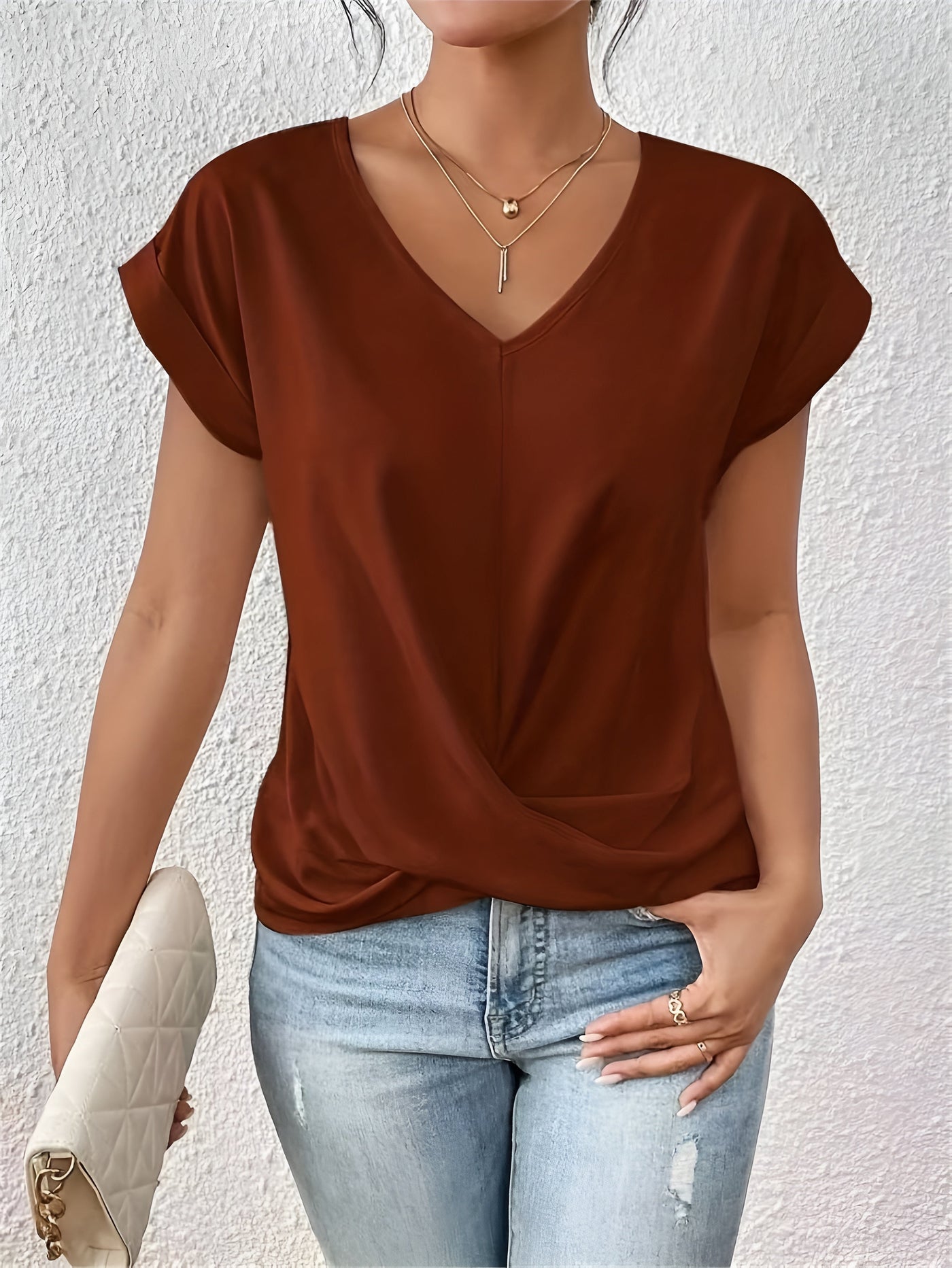 Lucelle™ | Casual V-neck Heart T-shirt [1 PURCHASED, 1 FREE]