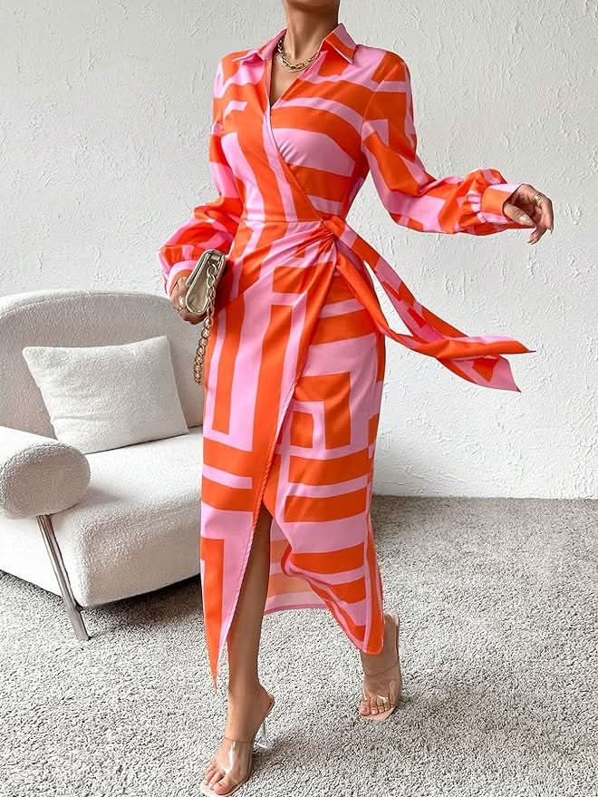 Taliah™ - Printed Wrap Dress