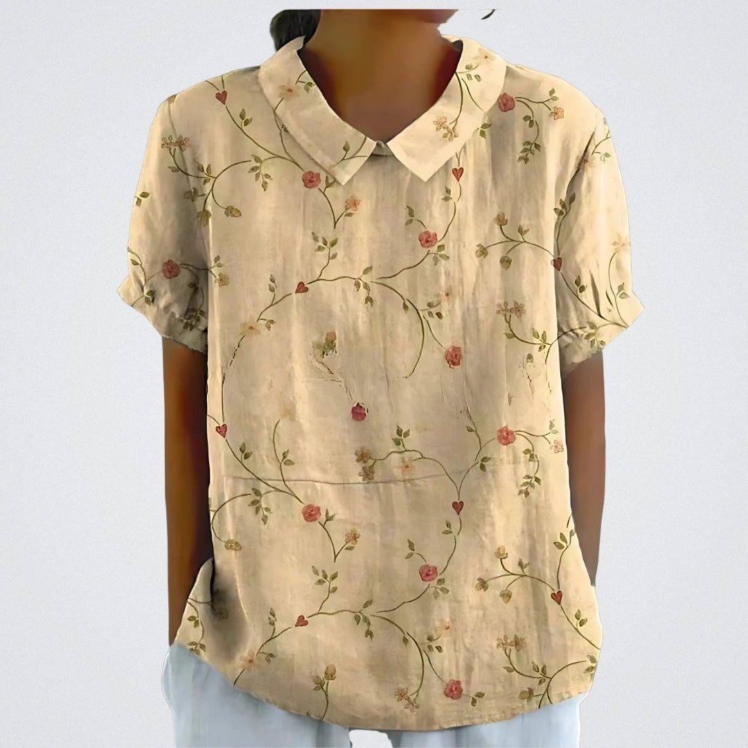 Ryvenya | Floral Linen Blouse