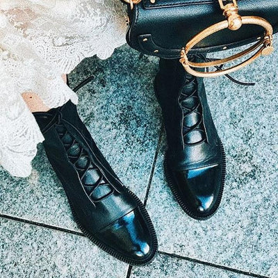 Isabella™ | Laced Leather Boots