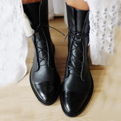 Isabella™ | Laced Leather Boots