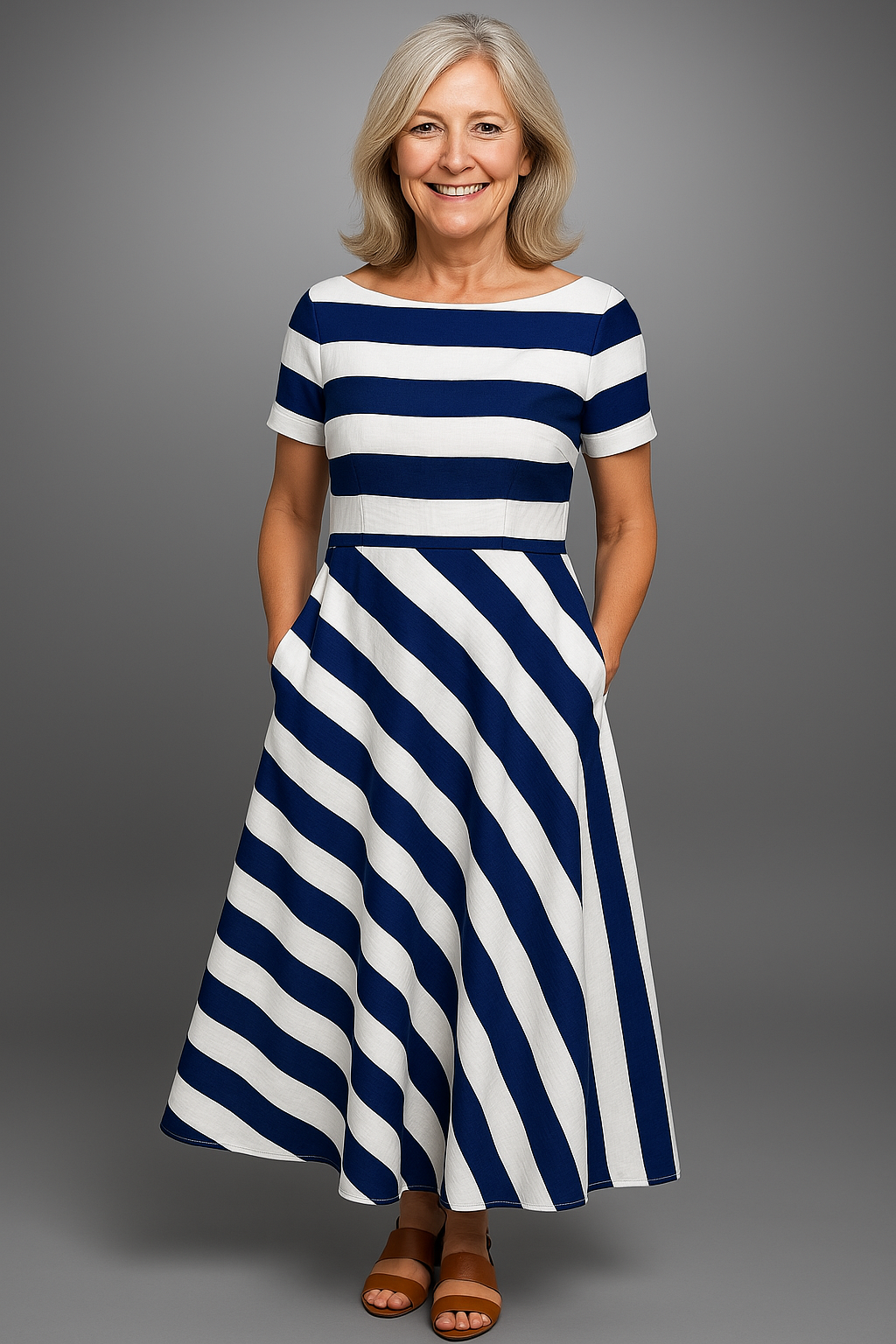 Lavitha™ | Handmade Long Striped Dress