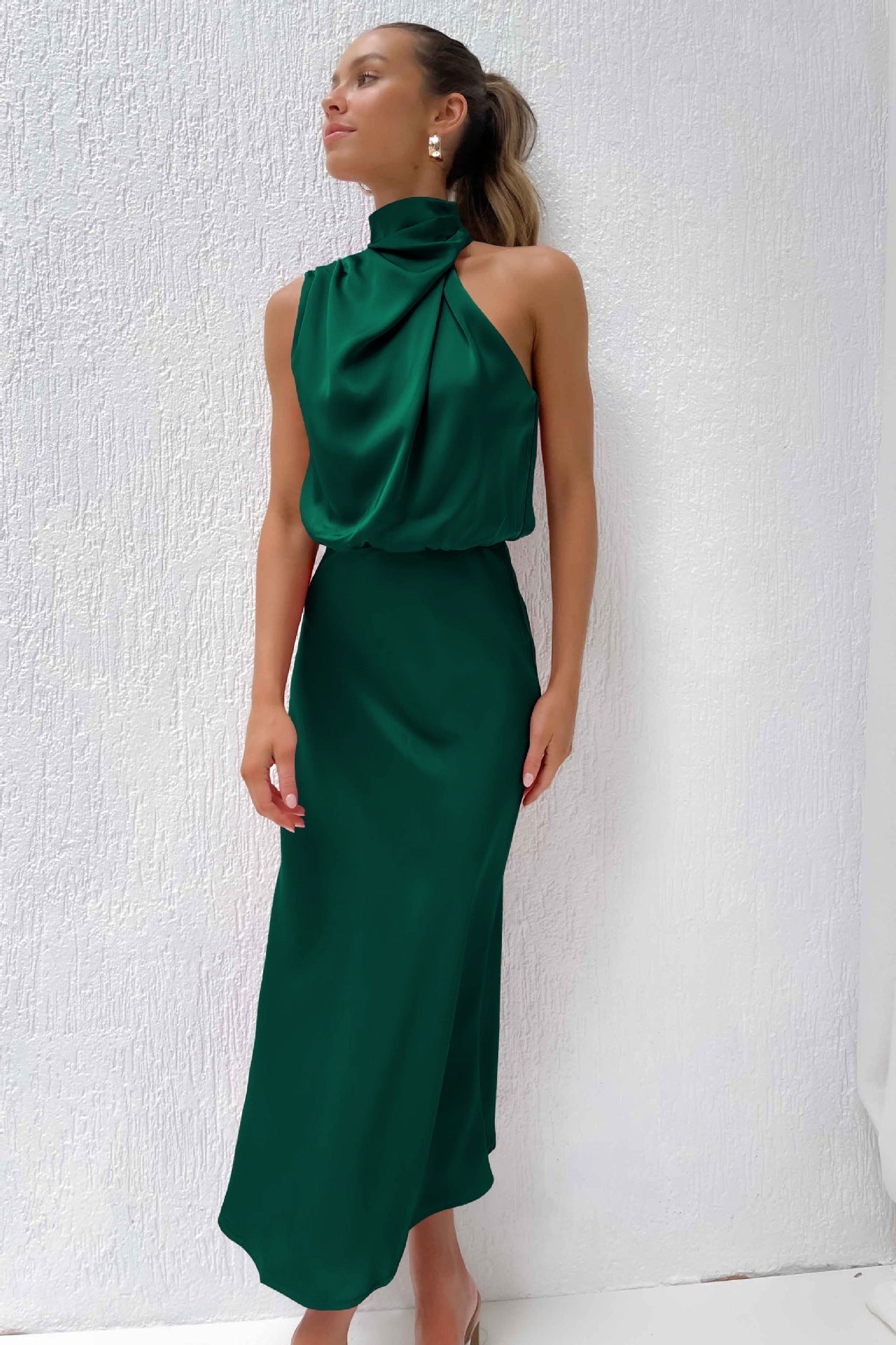 Elspeth | Long Dress With Halterneck