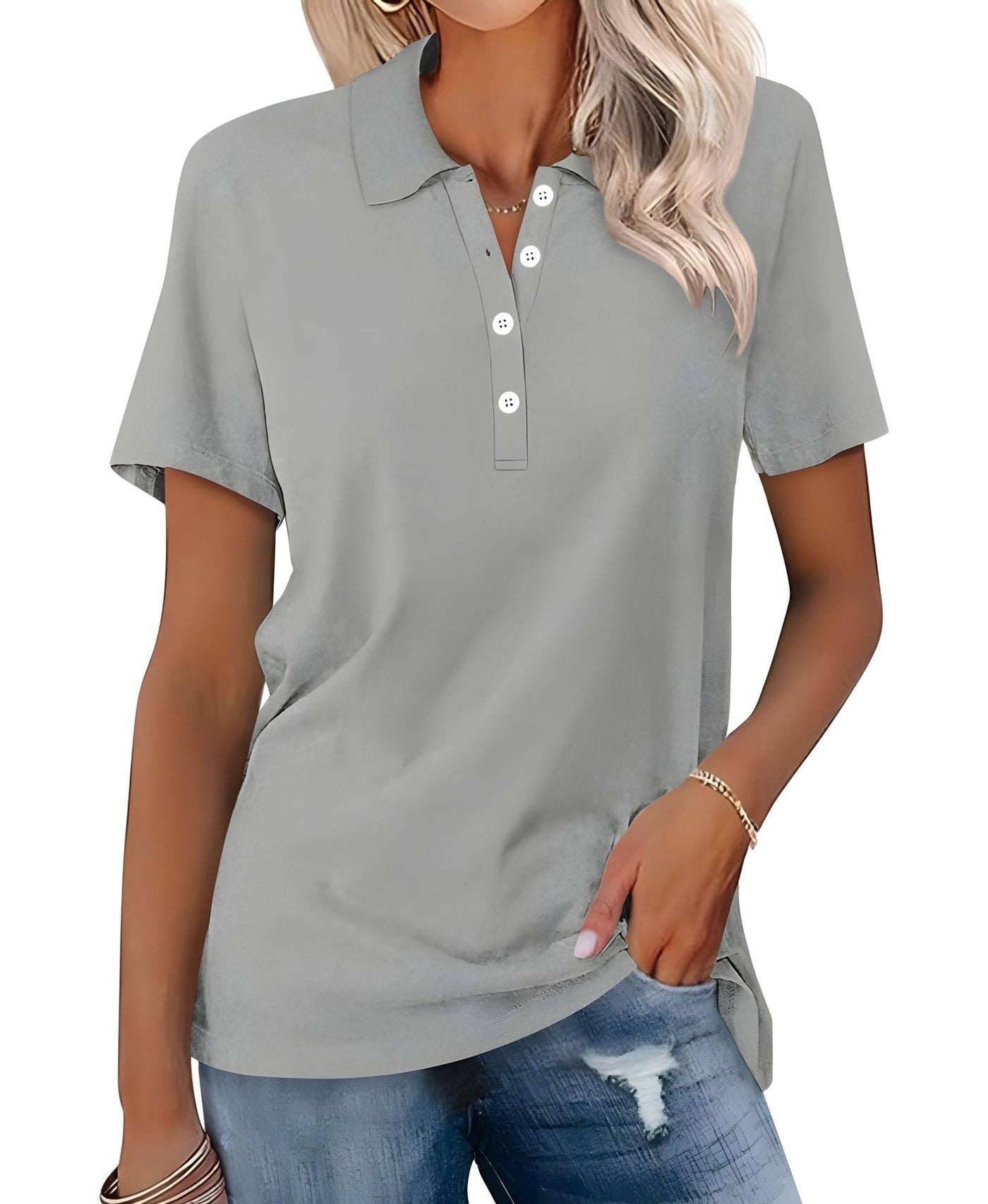 Thyme - Breathable Polo Shirt With Elegant Appearance