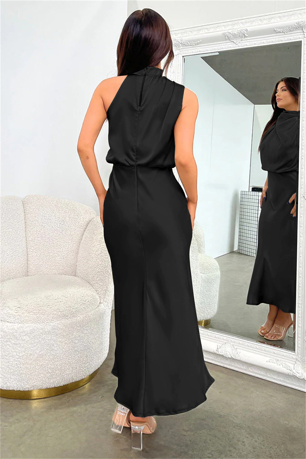 Elspeth | Long Dress With Halterneck