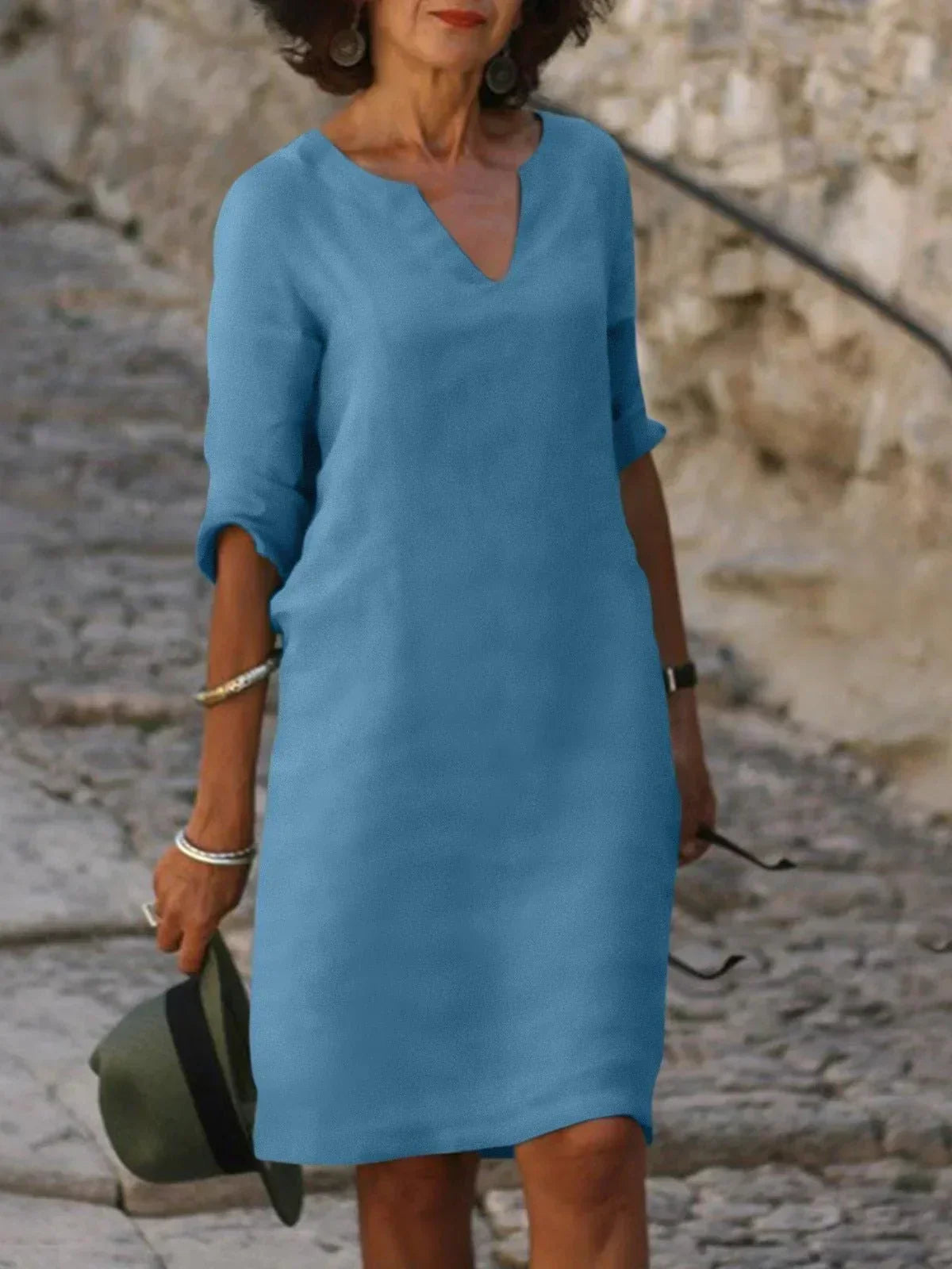 Vervain™ | Elegant Dress With V-neck