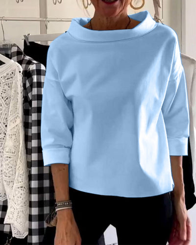 Isralie™ | Casual Top With Plain Lapels