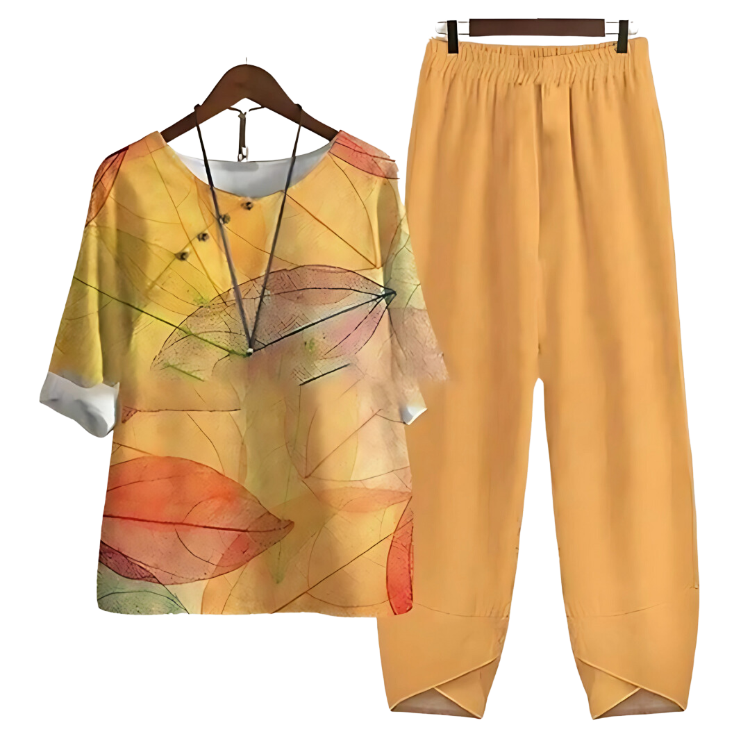Vensia™ - Effortless Chic Shirt And Pant Set