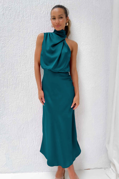 Elspeth | Long Dress With Halterneck