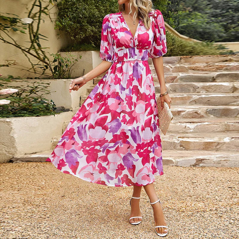 Larkyn - Elegant Printed Summer Dress For Women