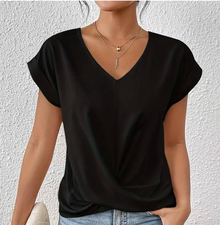 Ynez - Tummy Tucking V-Neck Top