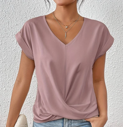 Ynez - Tummy Tucking V-Neck Top