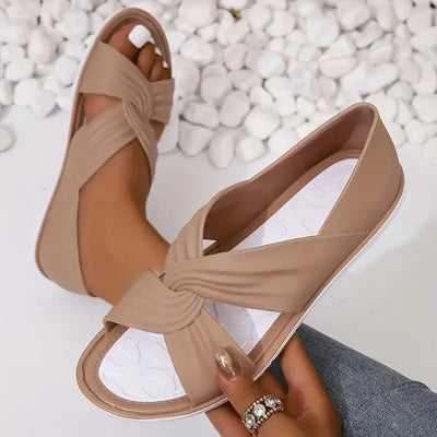 Gwess | Comfortable Sandals With Bow Design