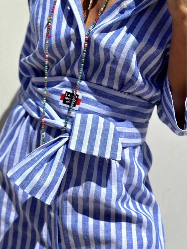 Bluebell | Striped Dress With Collar