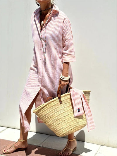 Bluebell | Striped Dress With Collar