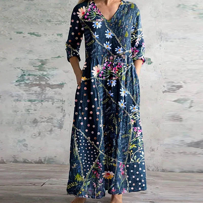 Jaylix™ | Elegant Retro Maxi Dress