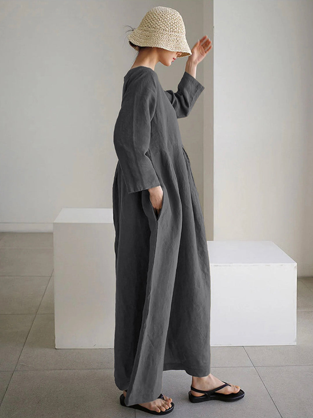 Honora™ | Elegant Maxi Dress With Waist Accent