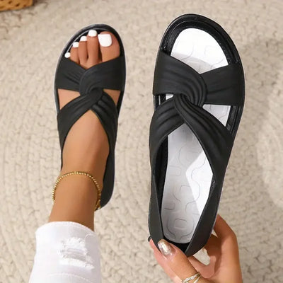 Gwess | Comfortable Sandals With Bow Design