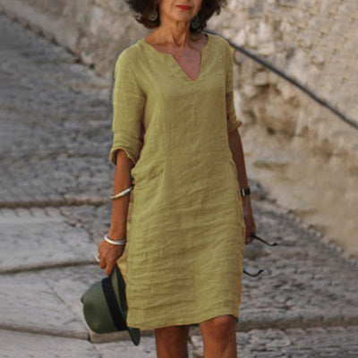 Vervain™ | Elegant Dress With V-neck
