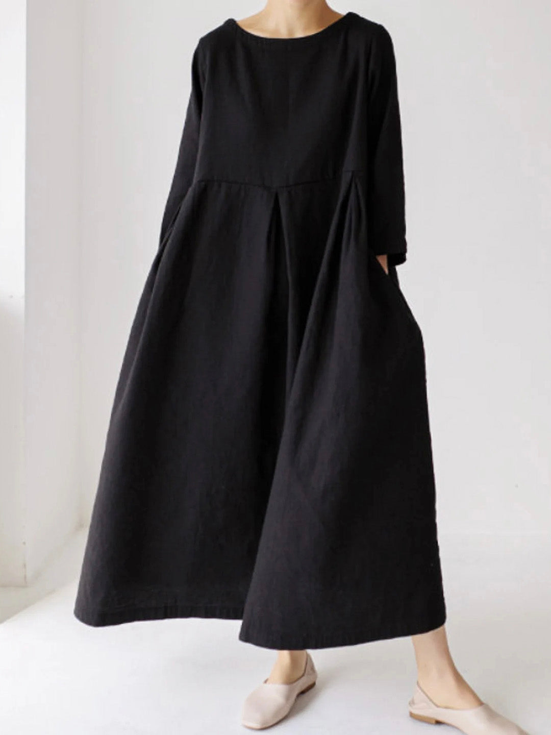 Honora™ | Elegant Maxi Dress With Waist Accent