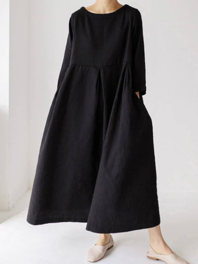 Honora™ | Elegant Maxi Dress With Waist Accent