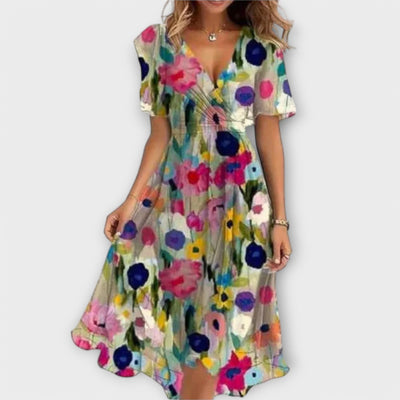 Uma - Ladies Dress With V-Neck