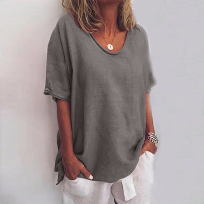 Akilya | Oversized V-Neck Blouse