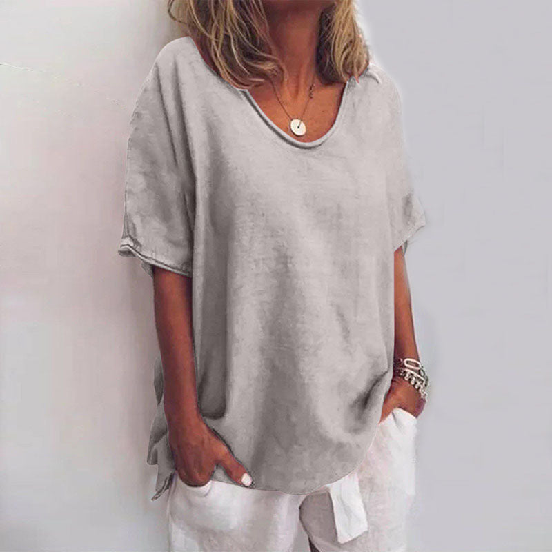 Akilya | Oversized V-Neck Blouse