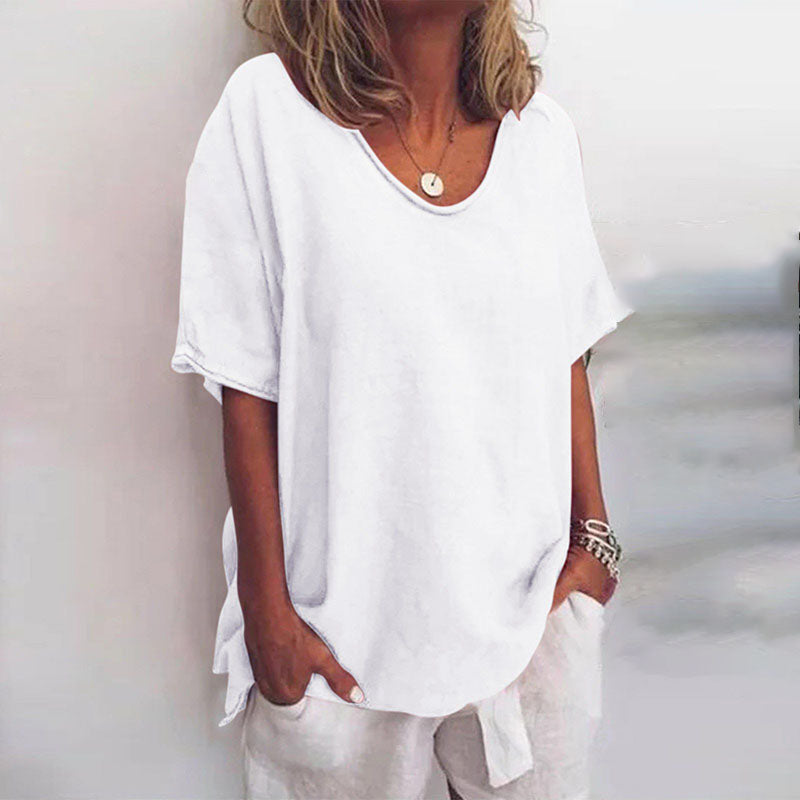 Akilya | Oversized V-Neck Blouse