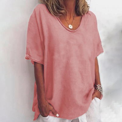 Akilya | Oversized V-Neck Blouse