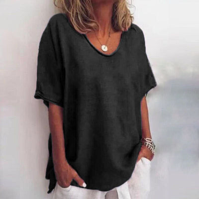 Akilya | Oversized V-Neck Blouse