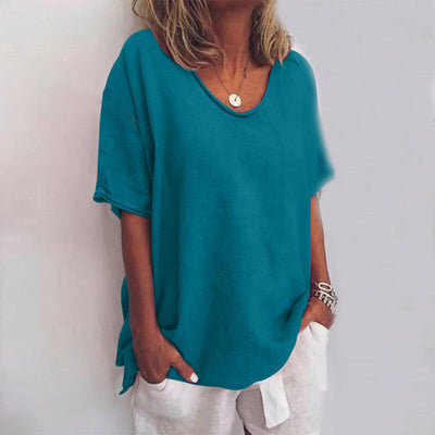 Akilya | Oversized V-Neck Blouse