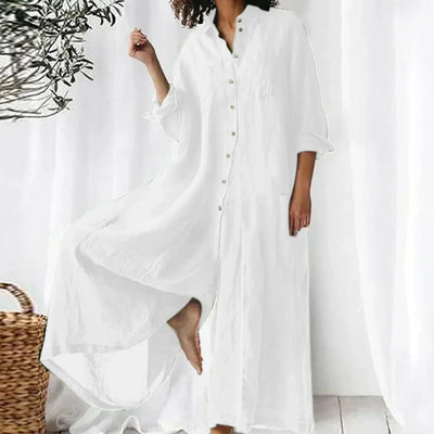 Melika™ - Relaxed Button-Up Maxi Dress